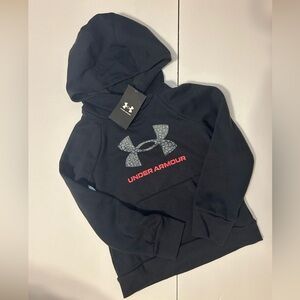 Under Armour Kids Black and Red Logo Hoodie